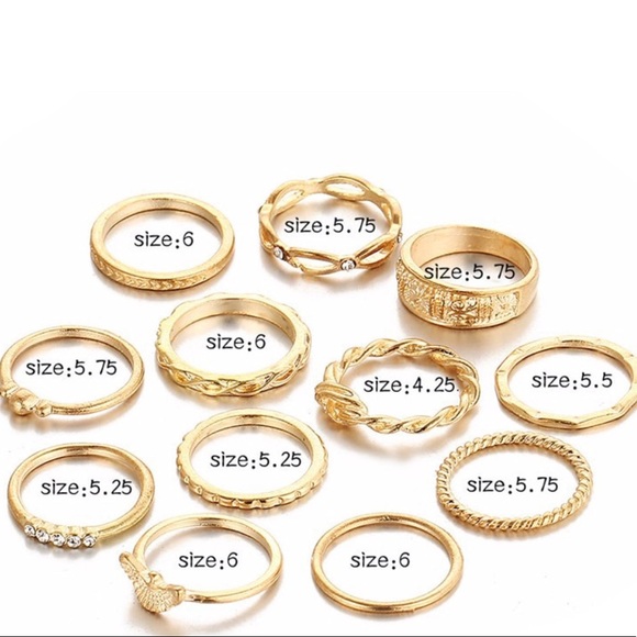 🆕 12 piece midi ring set - Picture 6 of 8